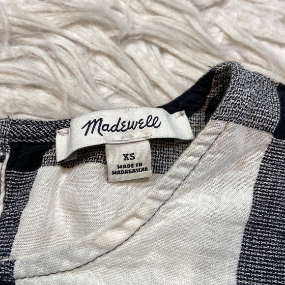 Madewell Boxy Button Back Top in Gingham Check sz XS - Picture 3 of 11